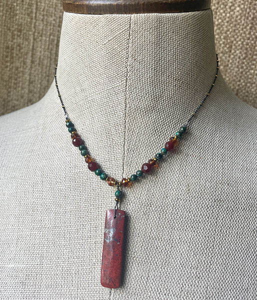 Beaded Cuprite Necklace