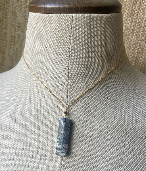 Lightning Azurite Drop Necklace