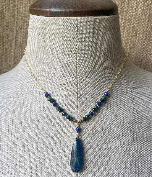 Chrysocolla Lines Necklace