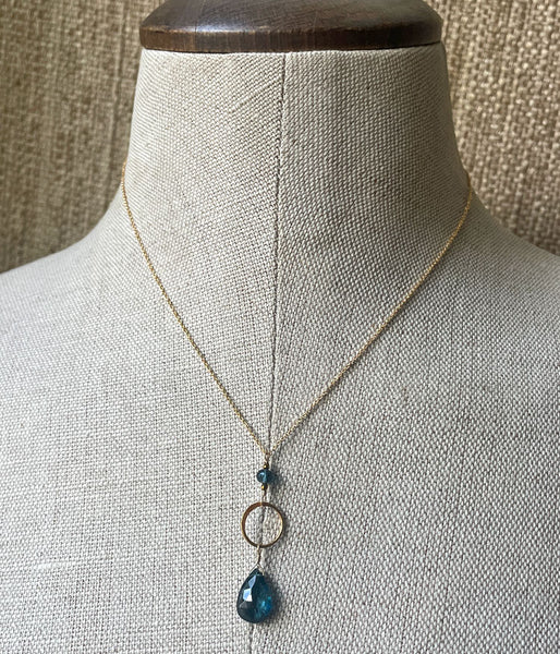 London Blue Drop Necklace