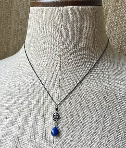 Lapis Infinity Necklace