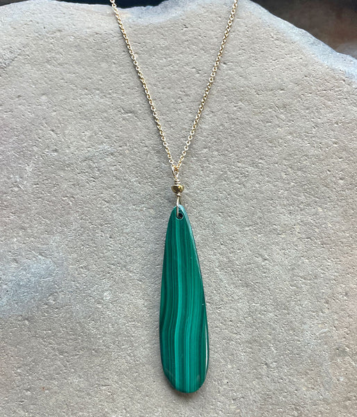 Vertical Malachite Necklace