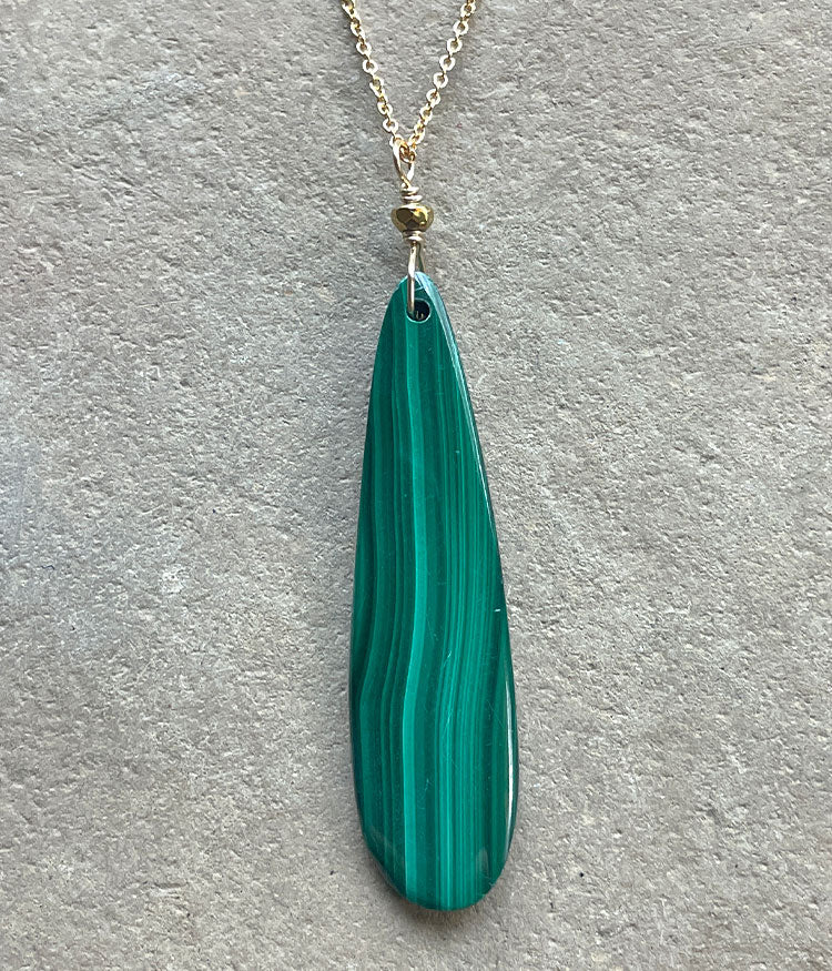 Vertical Malachite Necklace