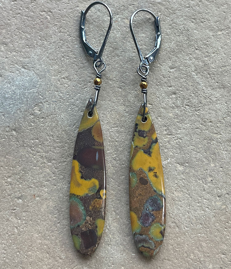 Fruit Jasper Earrings
