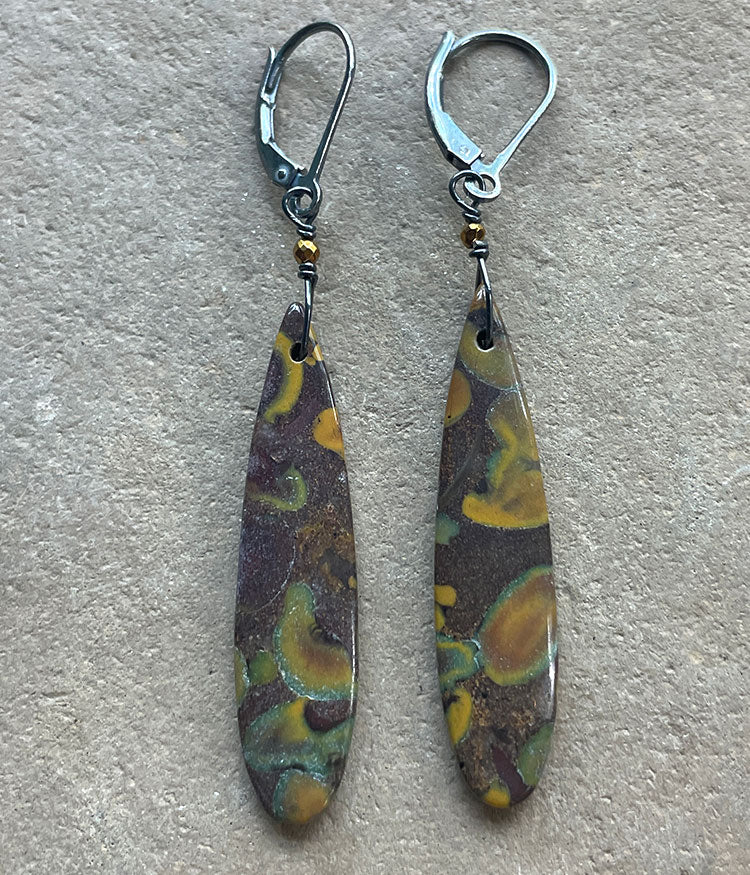 Fruit Jasper Earrings