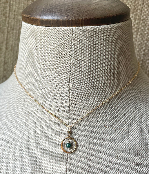 Chrysocolla Circle Necklace