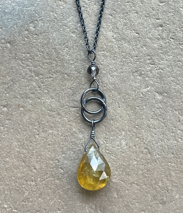 Green Garnet Infinity Necklace