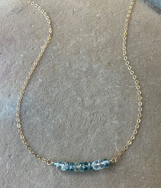 Unwavering Aquamarine Necklace