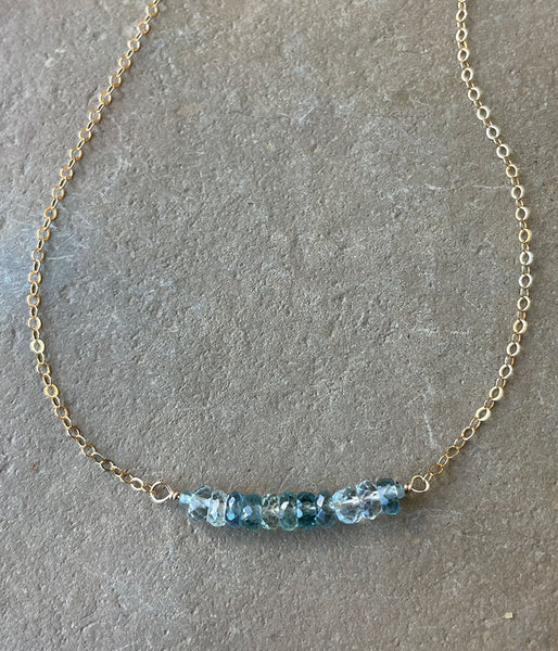 Unwavering Aquamarine Necklace