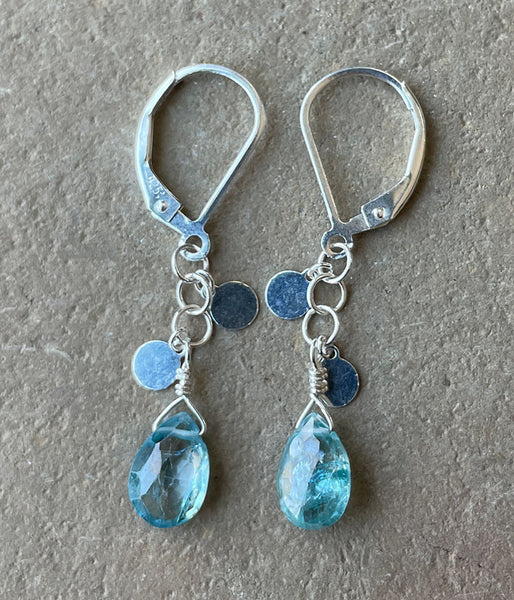 Blue Zircon Dancing Earrings