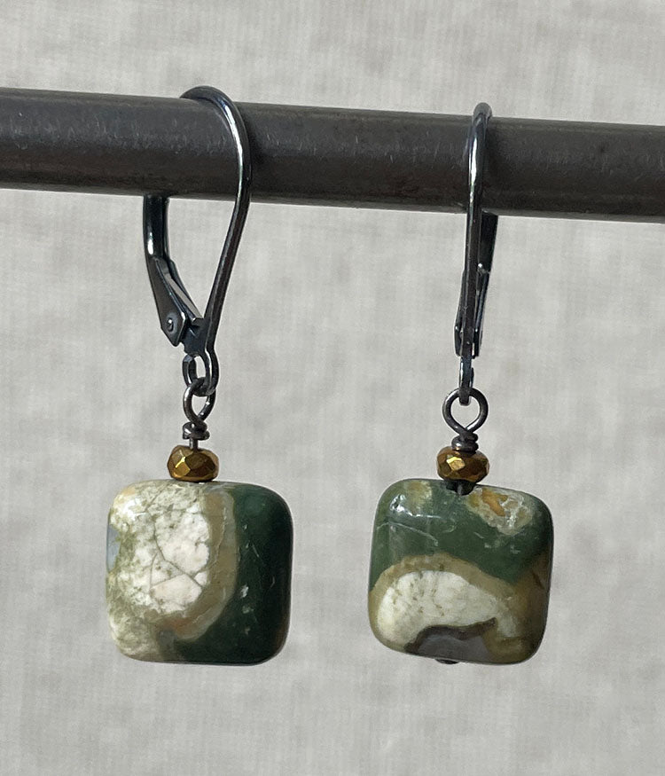 Rhyolite Square Earrings