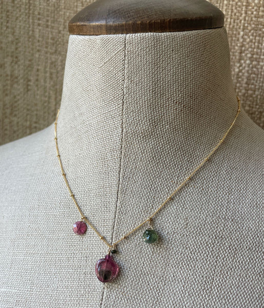 Brilliant Reflective Tourmaline Necklace