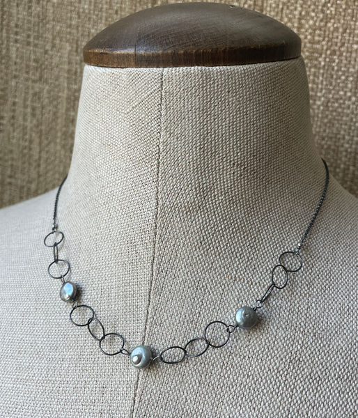 Reflection Pearl Chain Necklace