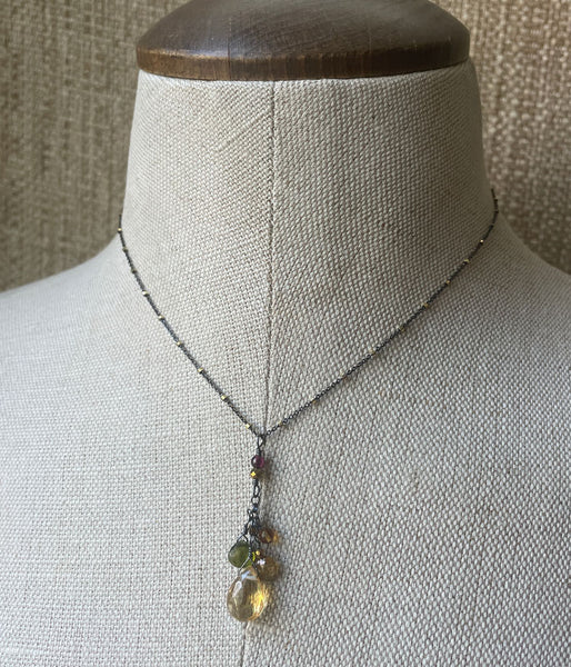 Stream Reflection Cluster Necklace