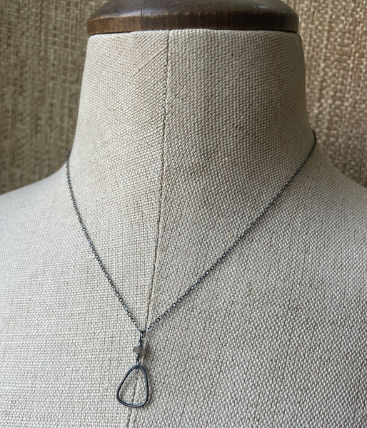 Labradorite Triangle Drop Necklace