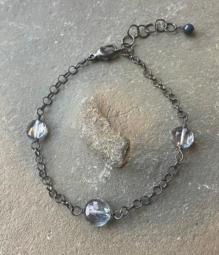 Blue Quartz Reflection Bracelet