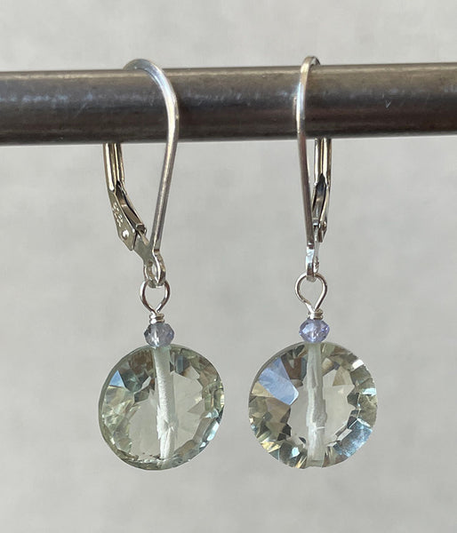 Radiant Green Amethyst Earrings
