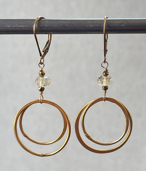 Citrine Labyrinth Earrings