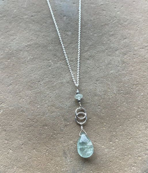 Aquamarine Infinity Necklace