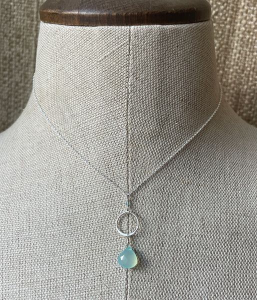 Chalcedony Labyrinth Necklace