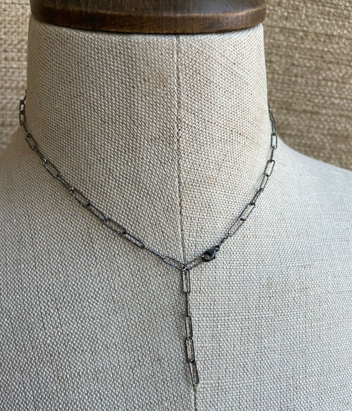 Sparkle Paper Clip Chain Necklace