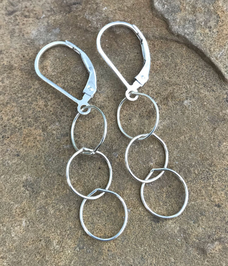 Fine Circle Earrings (sterling silver)