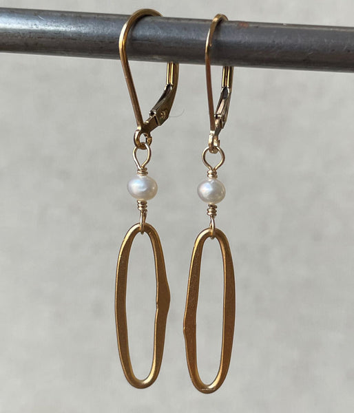 Pearl & Vermeil Earrings