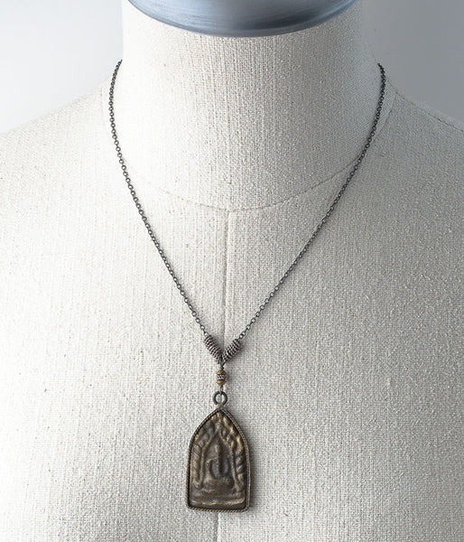 Temple Shaped Buddha Necklace