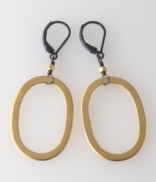 Gold Vermeil Oval Earrings
