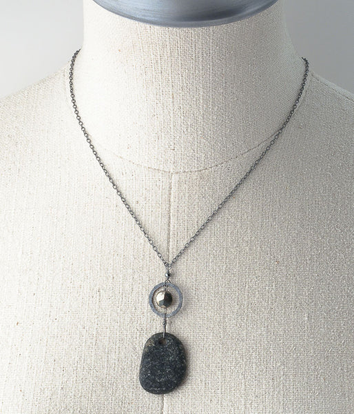 Granite and Pyrite Necklace